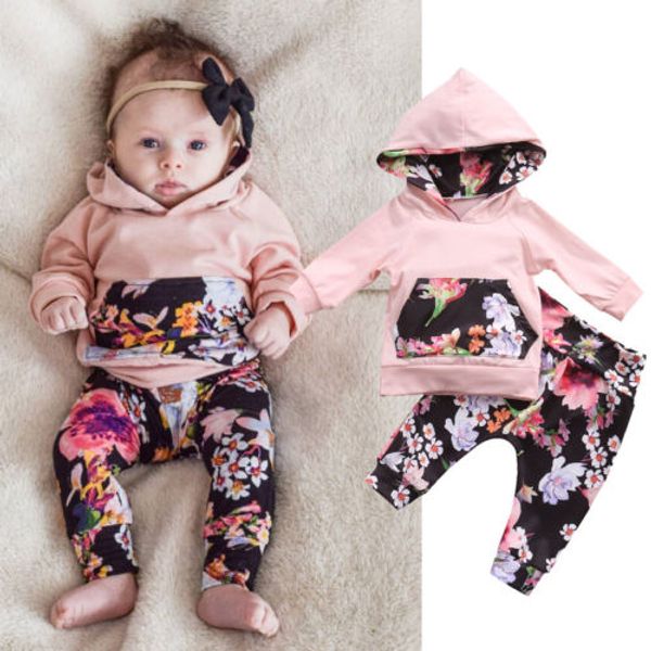 infant baby kids girls sportsclothes newborn floral hooded + pants 2pcs suits autumn outfits set, Black;blue
infant baby kids girls sportsclothes newborn floral hooded + pants 2pcs suits autumn outfits set, Black;blue