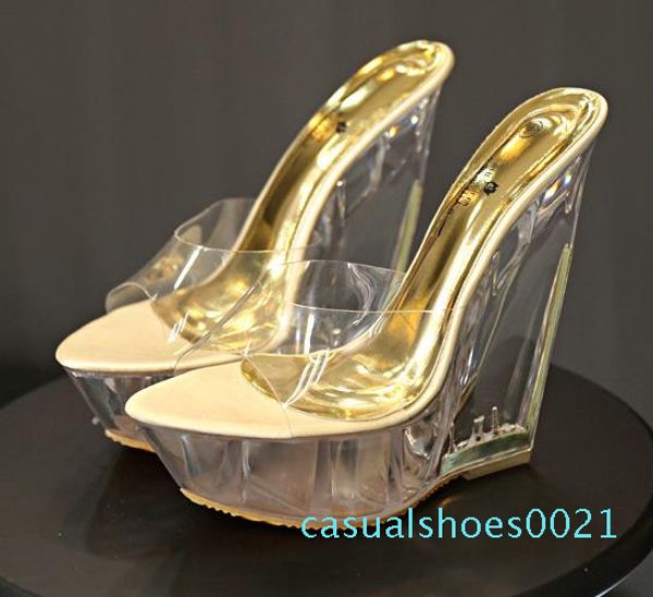 14cm luxury handmade crystal shoes beaded wedge heel clear sandals women designer mules bridal wedding shoes come with box c21, Black
14cm luxury handmade crystal shoes beaded wedge heel clear sandals women designer mules bridal wedding shoes come with box c21, Black