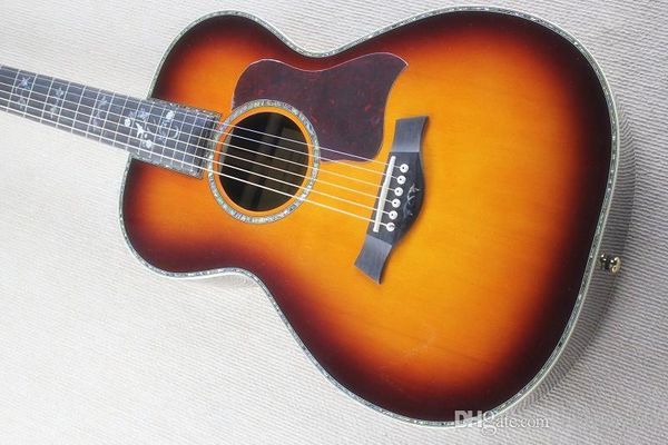 43" sturdy acoustic guitar with ebony fingerboard, gold hardware, color binding shell for custom service
43" sturdy acoustic guitar with ebony fingerboard, gold hardware, color binding shell for custom service