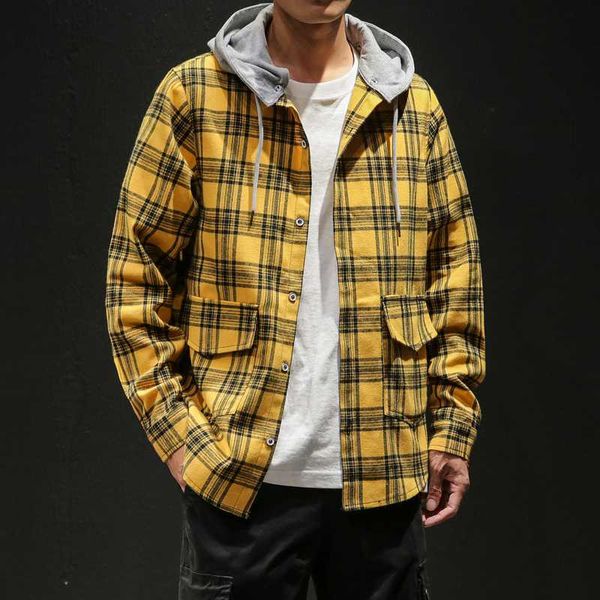 lifenwenna hip hop plaid long sleeve shirts streetwear mens casual hat detachable shirts 2020 loose shirt streetwear 5xl, White;black
lifenwenna hip hop plaid long sleeve shirts streetwear mens casual hat detachable shirts 2020 loose shirt streetwear 5xl, White;black
