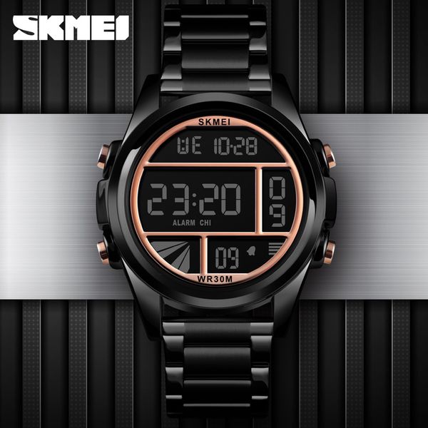 skmei fashion men watch creativty digital watch 3bar waterproof stereoscopic dial stainless steel 12/24 hour montre homme 1448, Slivery;brown
skmei fashion men watch creativty digital watch 3bar waterproof stereoscopic dial stainless steel 12/24 hour montre homme 1448, Slivery;brown