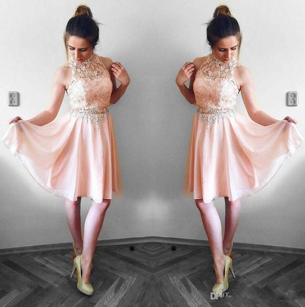 blush pink homecoming dresses a line halter neck lace chiffon mini short cocktail dresses party gowns graduation dress, Blue;pink
blush pink homecoming dresses a line halter neck lace chiffon mini short cocktail dresses party gowns graduation dress, Blue;pink