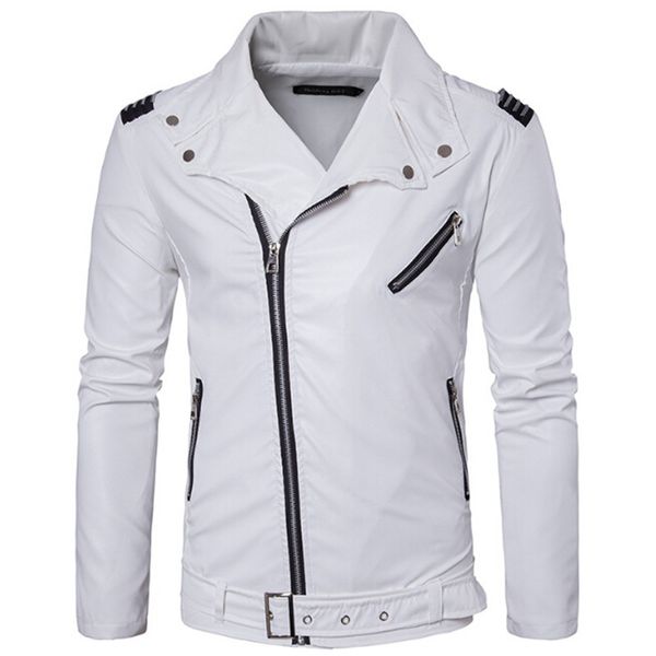 xiu luo 2019 new spring and autumn men faux leather jacket fashion casual long sleeve lapel solid thick men coat, Black
xiu luo 2019 new spring and autumn men faux leather jacket fashion casual long sleeve lapel solid thick men coat, Black