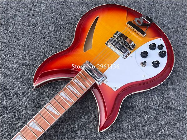2019 12 string electric guitar, ricken 381 electric guitar, before and after with flamed maple ing
2019 12 string electric guitar, ricken 381 electric guitar, before and after with flamed maple ing