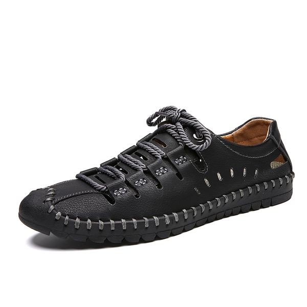 2020 men casual shoes summer loafers comfortable man sandals beach lace-up leather male footwear big size sale, Black
2020 men casual shoes summer loafers comfortable man sandals beach lace-up leather male footwear big size sale, Black