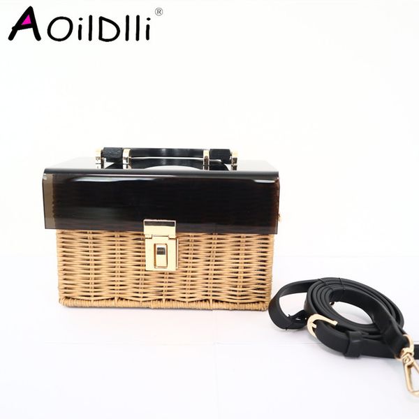 summer new acrylic flip straw bag wooden handle woven bag handmade vacation travel rattan
summer new acrylic flip straw bag wooden handle woven bag handmade vacation travel rattan
