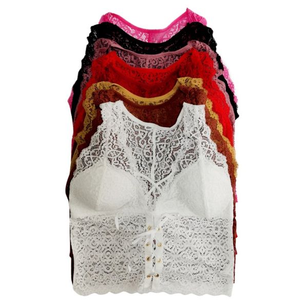 summer women bras solid color lace underwear straps backing v neck half wrapped chest, Black;white
summer women bras solid color lace underwear straps backing v neck half wrapped chest, Black;white