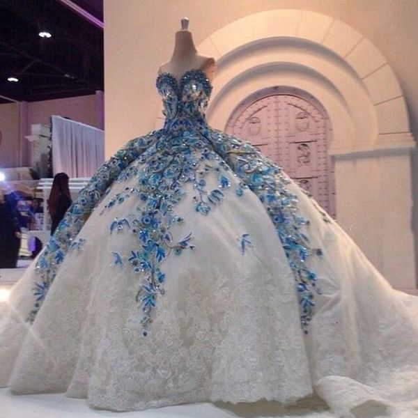 lace crystal 2019 wedding dresses applique sweetheart gorgeous beads church train plus size bridal ball gowns robe de mariage, White
lace crystal 2019 wedding dresses applique sweetheart gorgeous beads church train plus size bridal ball gowns robe de mariage, White