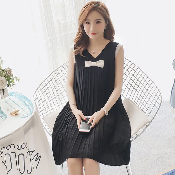 131# summer korean fashion maternity dress sweet tank sleeveless pleat chiffon clothes for pregnant women v neck loose pregnancy, White
131# summer korean fashion maternity dress sweet tank sleeveless pleat chiffon clothes for pregnant women v neck loose pregnancy, White