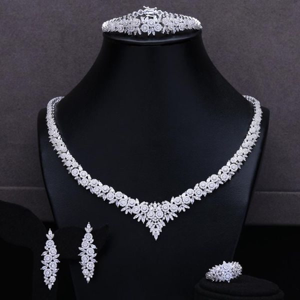 missvikki charm women nigerian wedding naija bride cubic zirconia necklace dubai 4pcs dress jewelry set high quality, Silver 
missvikki charm women nigerian wedding naija bride cubic zirconia necklace dubai 4pcs dress jewelry set high quality, Silver