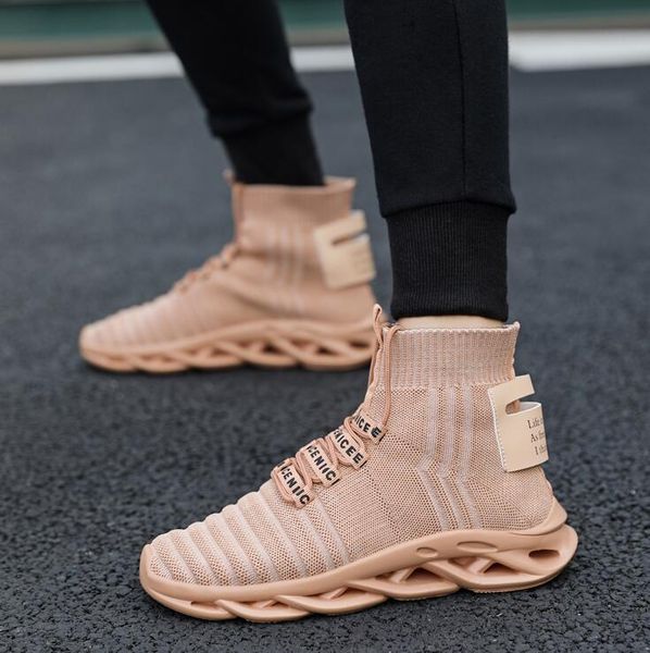 men shoes breathable solid white light knitting fashion hollow sole elastic socks sneakers high tenis slip on footwear
men shoes breathable solid white light knitting fashion hollow sole elastic socks sneakers high tenis slip on footwear