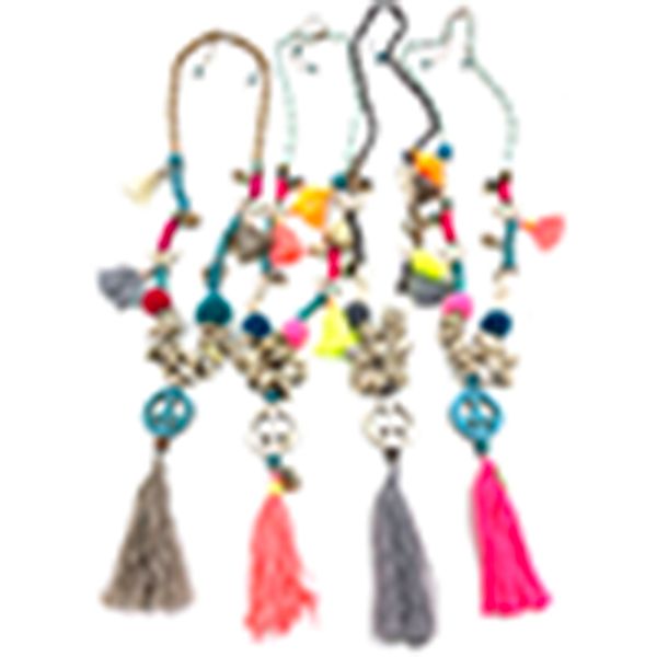 boho jewelry cotton fringe tassel bohemia necklace peace symbol charm long necklaces sea beach shell beaded chain necklace, Silver
boho jewelry cotton fringe tassel bohemia necklace peace symbol charm long necklaces sea beach shell beaded chain necklace, Silver