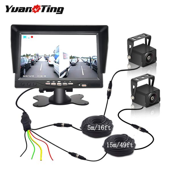 yuanting backup camera system 2 split screen 7'' dual view ahd 1080p monitor with dvr recording function for truck trailer car
yuanting backup camera system 2 split screen 7'' dual view ahd 1080p monitor with dvr recording function for truck trailer car