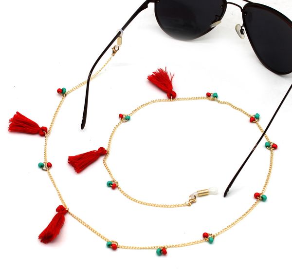 10 pieces red tassel lovely beads gold sunglasses chain glasses accessories
10 pieces red tassel lovely beads gold sunglasses chain glasses accessories