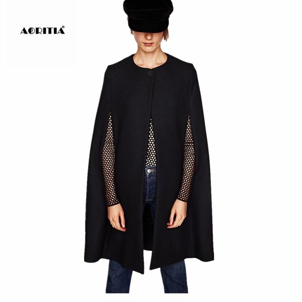 2017 autumn winter black cape coat women woolen cloak jackets shawl outerwear wool coats
2017 autumn winter black cape coat women woolen cloak jackets shawl outerwear wool coats
