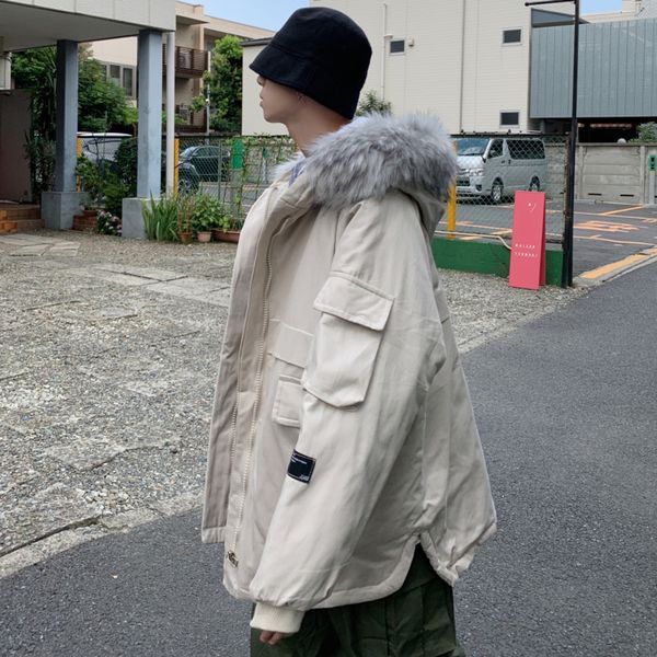 winter new thick coat men's warm fashion parka men solid color casual fur collar hooded coat man wild loose jacket men m-2xl, Black
winter new thick coat men's warm fashion parka men solid color casual fur collar hooded coat man wild loose jacket men m-2xl, Black