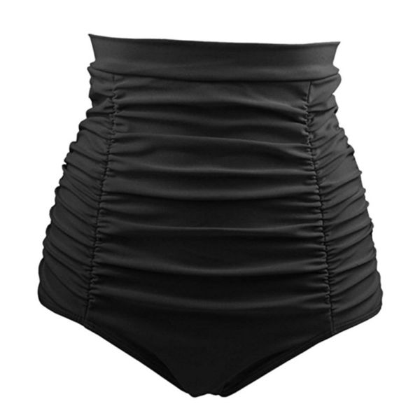 swimwear women fashion high waist plus size briefs bikini bottom ladies solid pleated beachwear 2019
swimwear women fashion high waist plus size briefs bikini bottom ladies solid pleated beachwear 2019