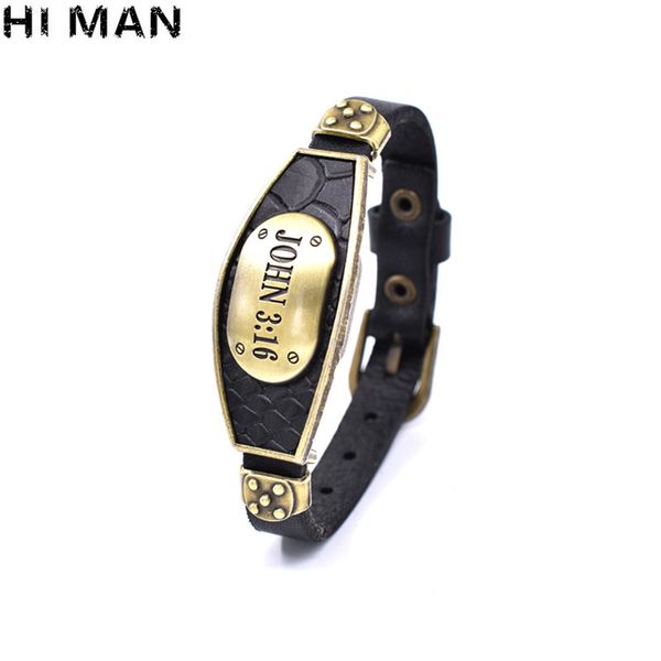 hi man new design punk john 3 16 leather bracelet men fashion charm jewelry bracelets & wristband creative gift wholesale, Golden;silver
hi man new design punk john 3 16 leather bracelet men fashion charm jewelry bracelets & wristband creative gift wholesale, Golden;silver
