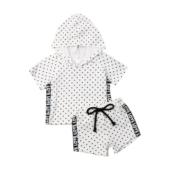 2-6years infant baby girls wave point hooded t-shirt pants shorts otufits clothes, White
2-6years infant baby girls wave point hooded t-shirt pants shorts otufits clothes, White