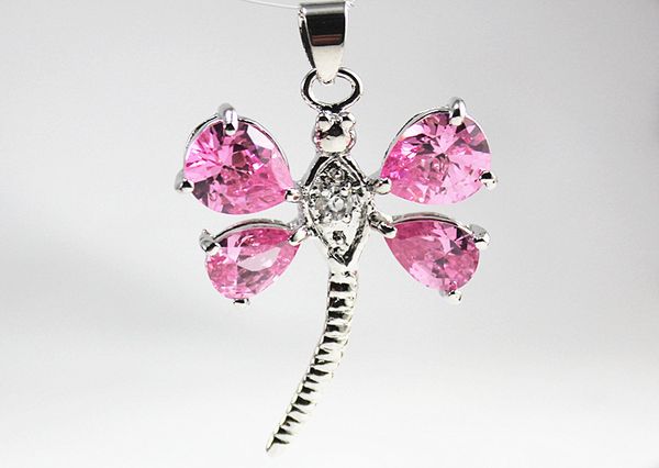 wholesale 29*35mm pink zircon lovely dragonfly pendant necklace fashion jewelry, Silver
wholesale 29*35mm pink zircon lovely dragonfly pendant necklace fashion jewelry, Silver