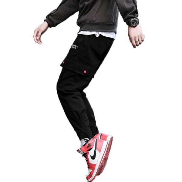 2019 new style ins super fire pants men's popular brand loose bib overall beam leg korean-style stylish casual, Black 
2019 new style ins super fire pants men's popular brand loose bib overall beam leg korean-style stylish casual, Black