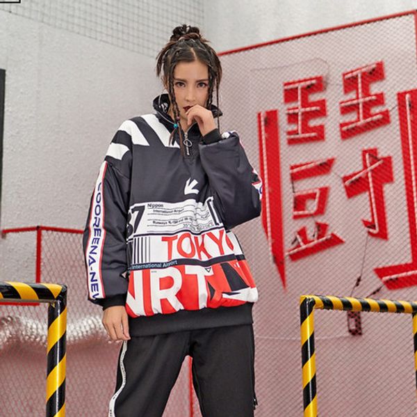 2019 new winter womens parkas coat funny racing letter turtleneck black white patchwork pullover coats jackets streetwear
2019 new winter womens parkas coat funny racing letter turtleneck black white patchwork pullover coats jackets streetwear