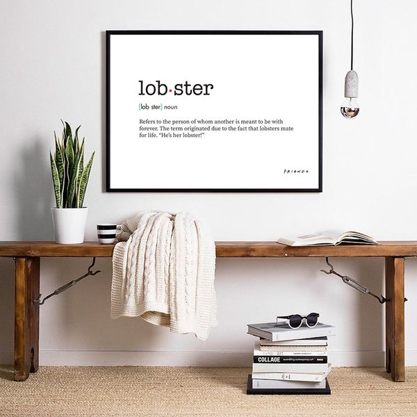 friends tv show inspired lobster definition quote canvas painting prints modern minimalism poster picture home wall art decor
friends tv show inspired lobster definition quote canvas painting prints modern minimalism poster picture home wall art decor