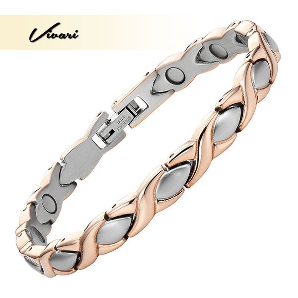 vivari classic ladies magnetic stainless steel bracelets with rose gold and silver for pain relief arthritis and carpel tunnel, Golden;silver
vivari classic ladies magnetic stainless steel bracelets with rose gold and silver for pain relief arthritis and carpel tunnel, Golden;silver