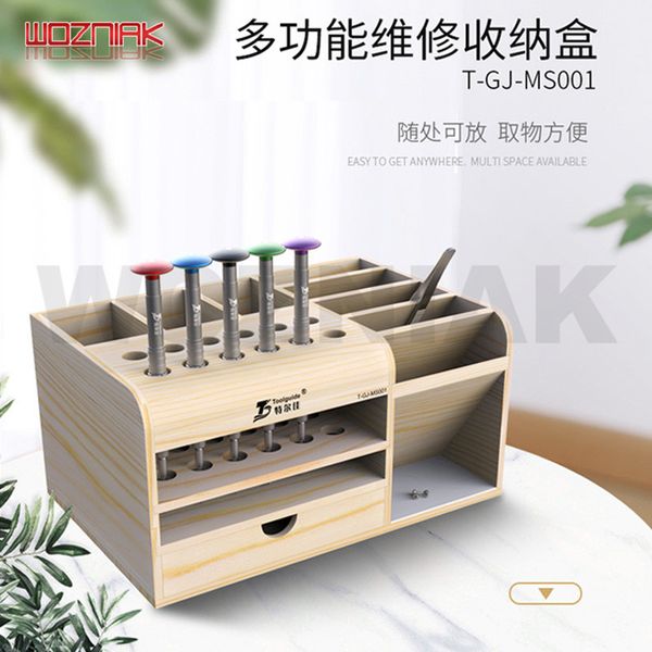 wooden multifunctional storage box mobile service desk storage rack screwdriver tweezers holder tool parts deposit
wooden multifunctional storage box mobile service desk storage rack screwdriver tweezers holder tool parts deposit