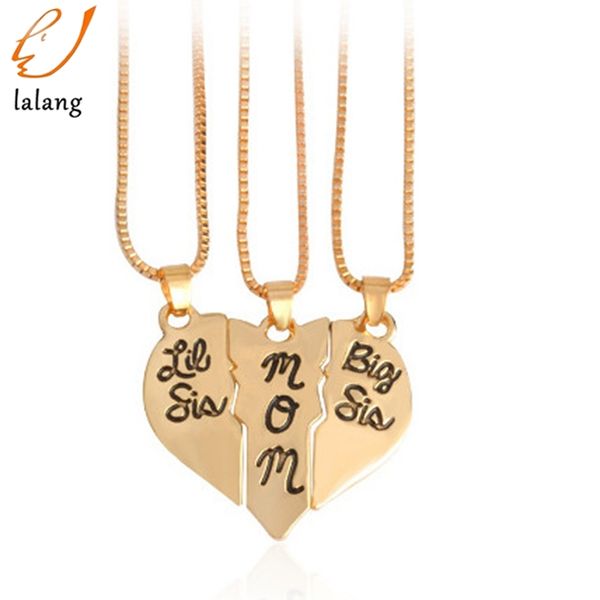 3pcs/set lettering necklace"little sis mom big sis" love heart pendant mother daughters children birthday family special gift, Silver
3pcs/set lettering necklace"little sis mom big sis" love heart pendant mother daughters children birthday family special gift, Silver