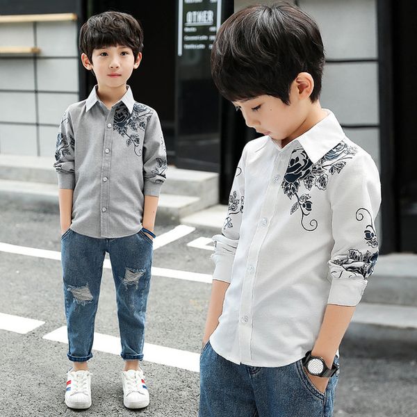 white shirt 2018 long sleeve autumn fall kids clothes 12 years old boys clothing shirts, White;black
white shirt 2018 long sleeve autumn fall kids clothes 12 years old boys clothing shirts, White;black