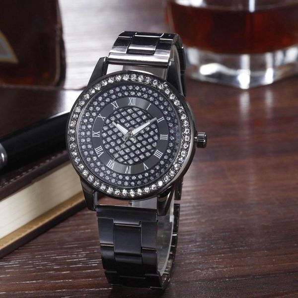 fashion women's men's crystal style dial steel metal band quartz wrist watch, Slivery;brown
fashion women's men's crystal style dial steel metal band quartz wrist watch, Slivery;brown