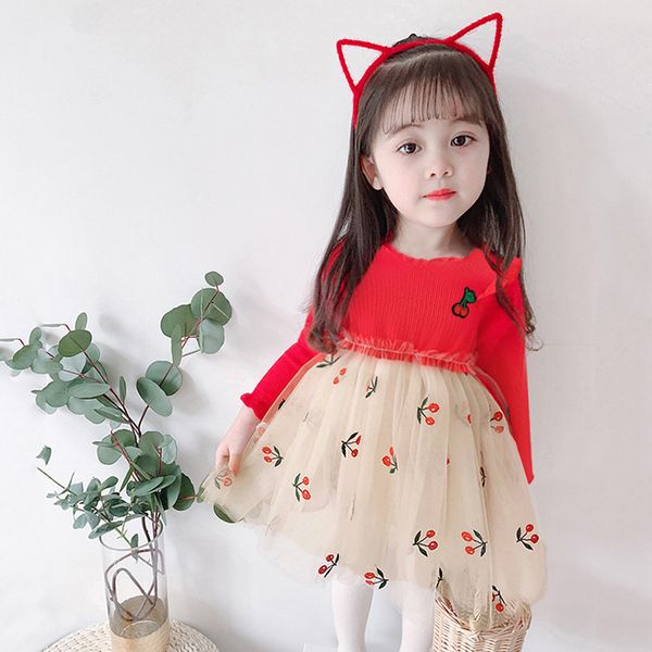 new fashion girls tulle dress toddler kids ruched ruffles cherry print dresses spring autumn child patchwork casual dress #l15, Red;yellow
new fashion girls tulle dress toddler kids ruched ruffles cherry print dresses spring autumn child patchwork casual dress #l15, Red;yellow