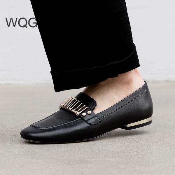 spring women shoes genuine leather loafers women flat shoes comfortable soft casual ladies office, Black
spring women shoes genuine leather loafers women flat shoes comfortable soft casual ladies office, Black