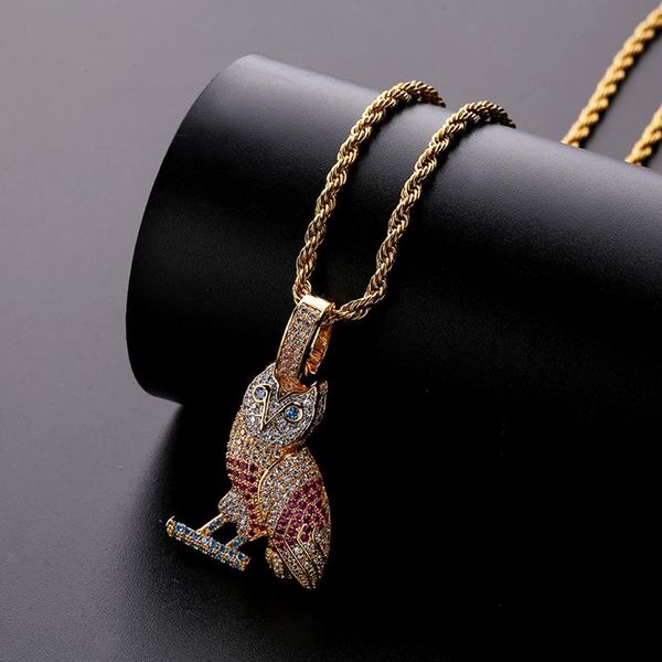 hip hop necklaces jewelry fashion men punk glaring bling zircon 18k gold plated owl luxury exquisite pendant necklaces, Silver
hip hop necklaces jewelry fashion men punk glaring bling zircon 18k gold plated owl luxury exquisite pendant necklaces, Silver