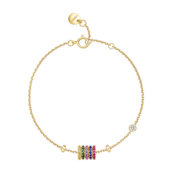 sljely brand design 925 sterling silver shiny rainbow bracelet colorful 5a zircon stones cz moving circle women fashion jewelry, Black
sljely brand design 925 sterling silver shiny rainbow bracelet colorful 5a zircon stones cz moving circle women fashion jewelry, Black