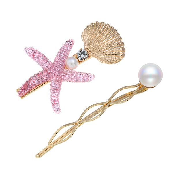 2pcs/set fashion headpiece shell conch starfish hair clips for women girls headban hairpins barrettes hair accessories, Golden;white
2pcs/set fashion headpiece shell conch starfish hair clips for women girls headban hairpins barrettes hair accessories, Golden;white