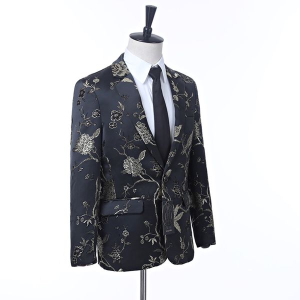 groomsman lapel groom jacket black plum flower men's wedding jacket dance party formal men's, White;black
groomsman lapel groom jacket black plum flower men's wedding jacket dance party formal men's, White;black