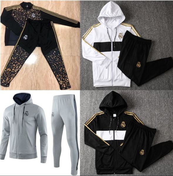camisetas futbol adults survetement foot real madrid maillots grey hoodie realmadrid 19/20 real madird tracksuits soccer jacket 2020, Black 
camisetas futbol adults survetement foot real madrid maillots grey hoodie realmadrid 19/20 real madird tracksuits soccer jacket 2020, Black