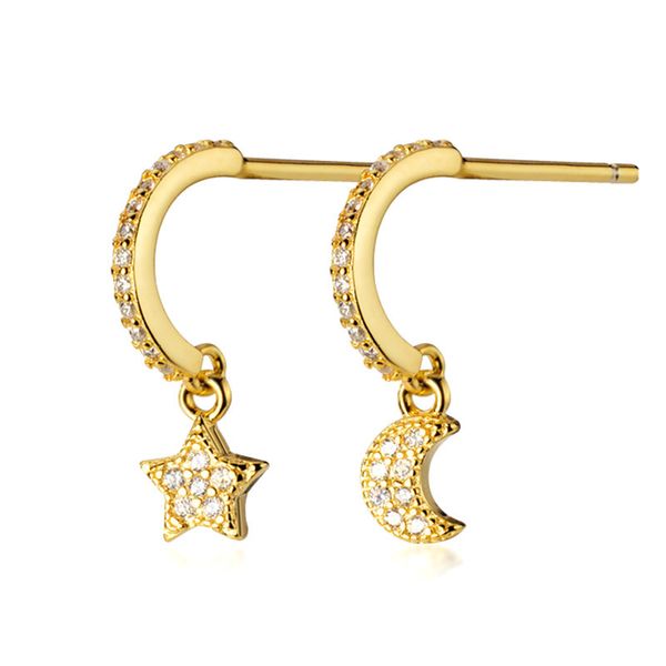 flscdyed moon and star zircon stud earrings for women minimalist five-pointed earrings jewelry delicate gift wholesale, Golden;silver
flscdyed moon and star zircon stud earrings for women minimalist five-pointed earrings jewelry delicate gift wholesale, Golden;silver