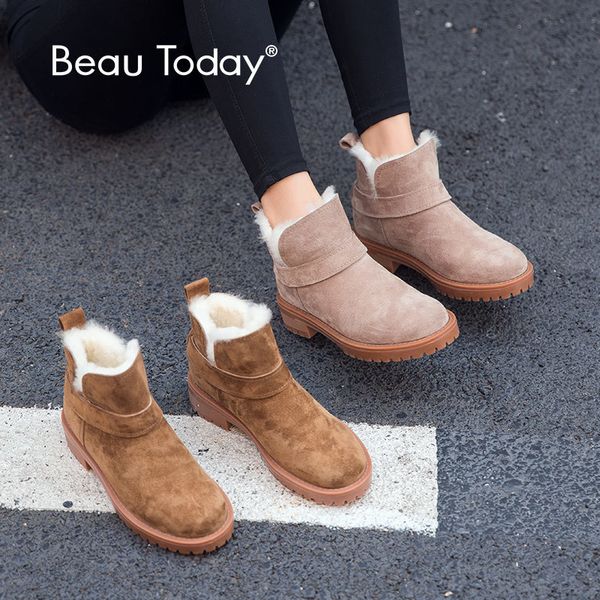 beautoday women snow boots genuine leather round toe platform brand female winter wool ankle boots handmade 03280 t200111, Black
beautoday women snow boots genuine leather round toe platform brand female winter wool ankle boots handmade 03280 t200111, Black