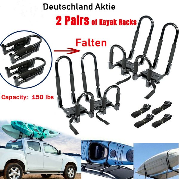 2 pairs foldable kayak roof rack j-bar rack kayak carrier canoe boat surf ski roof mounted on for car suv crossbar
2 pairs foldable kayak roof rack j-bar rack kayak carrier canoe boat surf ski roof mounted on for car suv crossbar