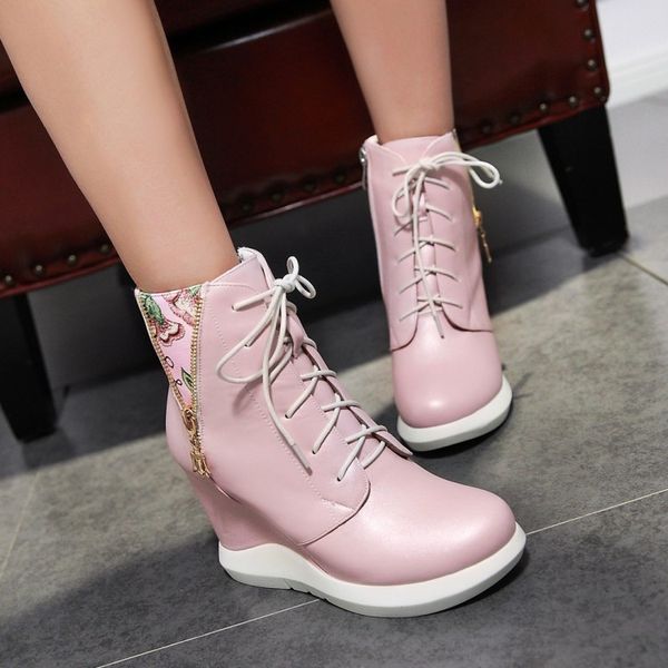 womens shoes floral printed wedge high heel platform ankle boots pu leather casual sneakers side zip 3colors korean style c714, Black
womens shoes floral printed wedge high heel platform ankle boots pu leather casual sneakers side zip 3colors korean style c714, Black