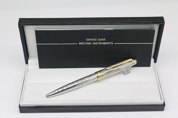 Top Grade ag925 MB Ballpoint pen Meisterstucks Silver lines metal gold trim with serial numbers stationary supplies
Top Grade ag925 MB Ballpoint pen Meisterstucks Silver lines metal gold trim with serial numbers stationary supplies