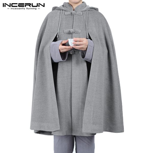 fashion men solid color retro cloak hooded cape jackets baggy casual fleece ponchos mens trench hoodie winter streetwear incerun, Tan;black
fashion men solid color retro cloak hooded cape jackets baggy casual fleece ponchos mens trench hoodie winter streetwear incerun, Tan;black