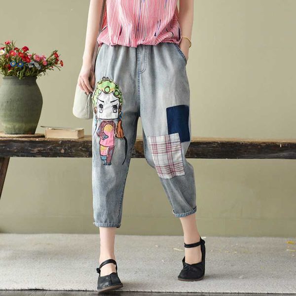 women jeans denim pants capris trousers big loose cartoon embroidery sweet cute fashion casual for spring summer az24441515, Blue
women jeans denim pants capris trousers big loose cartoon embroidery sweet cute fashion casual for spring summer az24441515, Blue