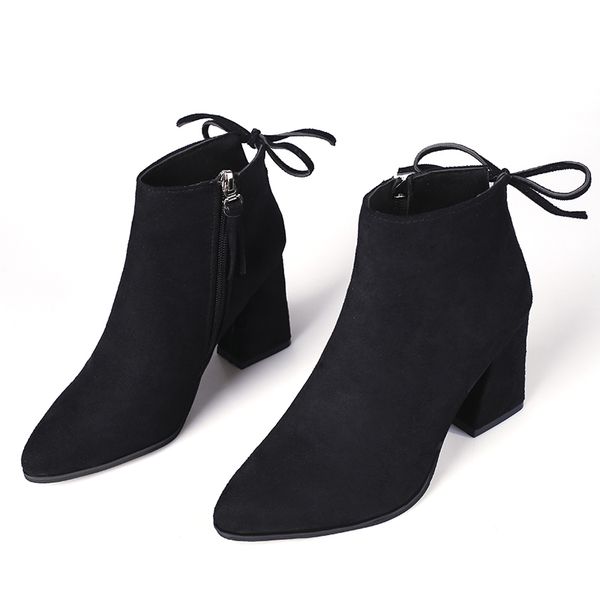 plus size 41 winter woman boots high heels ankle boots for women botines flock bare side zip ladies shoes botas mujer 7742, Black
plus size 41 winter woman boots high heels ankle boots for women botines flock bare side zip ladies shoes botas mujer 7742, Black