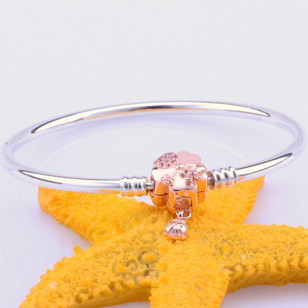 original rose wildflower meadow floral clasp smooth bangle fit women 925 sterling silver bead charm bracelet diy europe jewelry, Black
original rose wildflower meadow floral clasp smooth bangle fit women 925 sterling silver bead charm bracelet diy europe jewelry, Black