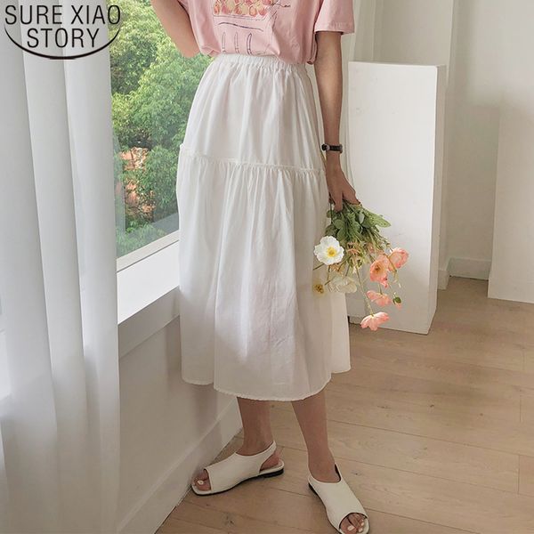 women pleated skirt casual 2020 summer solid white midi a- line high waist skirt female korean style loose long skirts 10005, Black
women pleated skirt casual 2020 summer solid white midi a- line high waist skirt female korean style loose long skirts 10005, Black