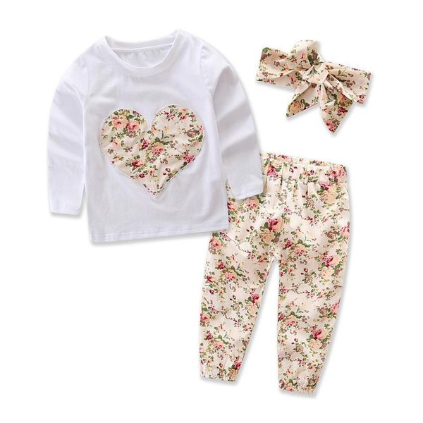 baby girls heart flower printing clothes 3pcs set toddler kids + pants+headband suits girl children clothing set, White
baby girls heart flower printing clothes 3pcs set toddler kids + pants+headband suits girl children clothing set, White
